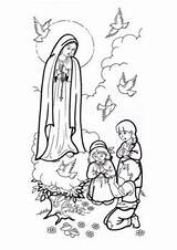 Our Lady Of Fatima Coloring By MrFitz  TPT sketch template