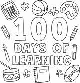 100th Day Of School Learning Coloring Page 14329644 Vector Art At Vecteezy sketch template