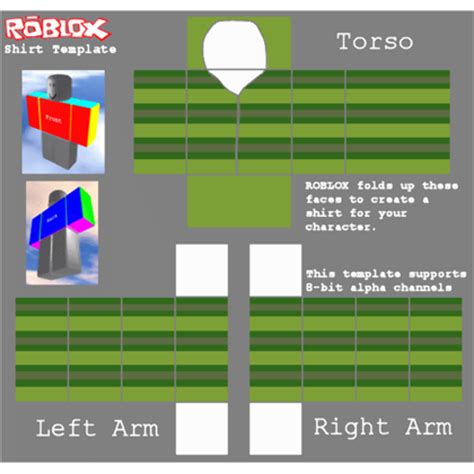 Plain Blue Shirt Roblox Template