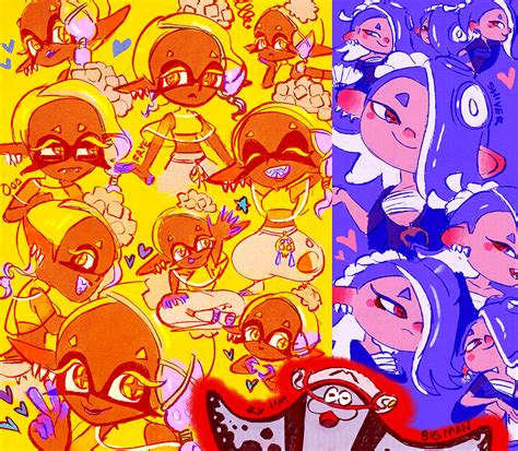 Splatoon 3 / Frye, Shiver & Big Man (Deepcut) doodles + timelapse! – Leonie's Art Blog