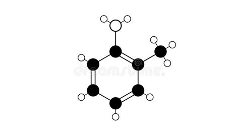 O-toluidine Molecular Structure 3d, Flat Model, Ortho-toluidine, Structural Chemical Formula ...