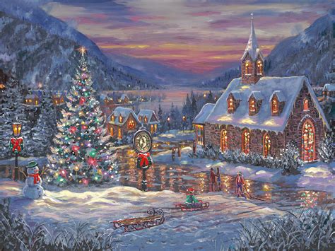 Mountain Christmas Chapel by Robert Finale – CV Art and Frame