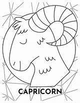 Capricorn Coloring Pages Artistic Designs For Relaxation And Fun sketch template
