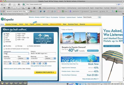 Selecting Flights on Expedia - YouTube