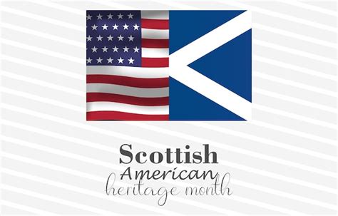 Premium Vector | April is scottish american heritage month poster design