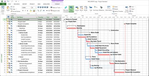 Displaying Two Baselines in Microsoft Project Gantt Chart