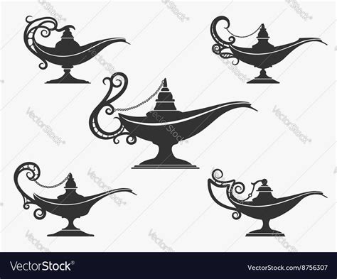 Genie Lamp Tattoo, Free Vector Images, Vector Free, Eps Vector, Aladdin Tattoo, Aladdin Lamp ...