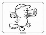 Builder Beaver Coloring Page sketch template