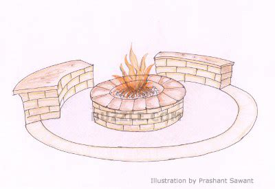 Fire Pit Sketch at PaintingValley.com | Explore collection of Fire Pit ...