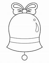 Printable Christmas Bell Coloring Page sketch template