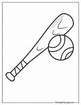 Printable Baseball Bat Coloring Pages sketch template