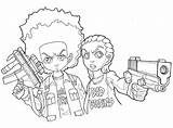 Boondocks Printable Coloring Page  Free Pages sketch template