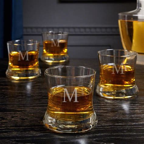 Clooney Personalized Bourbon Glasses, Set of 4 | Bourbon glasses ...