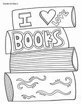 Coloring Page Of Books sketch template