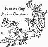 Free Printable Twas The Night Before Christmas Coloring Pages sketch template