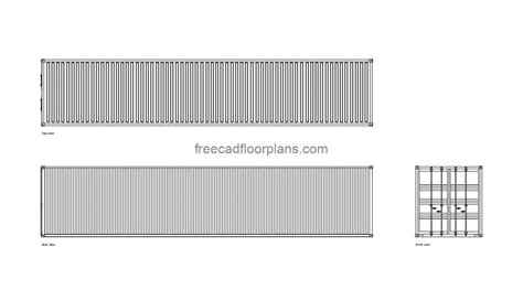 40 ft. Shipping Container - Free CAD Drawings