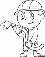 Firefighter Coloring Page  Easy Drawing Guides sketch template