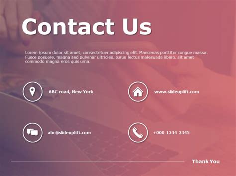 Contact Us Page 05 | Powerpoint templates, Page template, Presentation ...