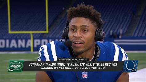 Indianapolis Colts running back Jonathan Taylor explains what 'Thursday Night Football' win ...