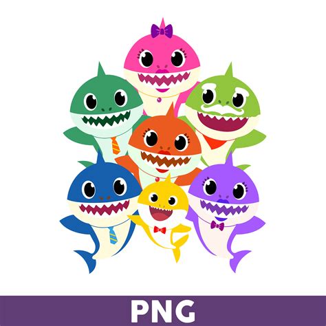 Baby Shark Family Png, Shark Png, Baby Shark Png, Baby Shark | Inspire ...