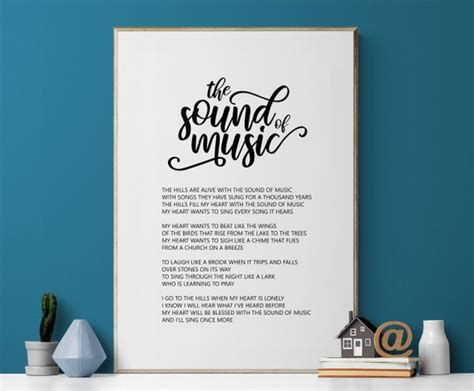 The Sound of Music Song Lyrics - Etsy