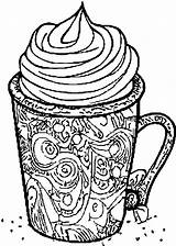 Whipped Cream And Caramel Drizzle Topped Coffee Cup Coloring Page  sketch template