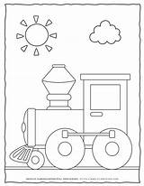 Train Coloring Pages For Kids sketch template