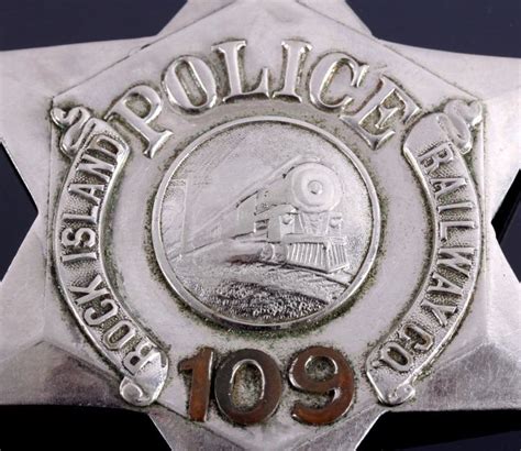 Original Rock Island Railway Co. Police Badge