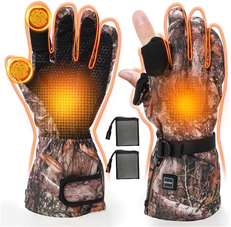 GVDV Men's Heated Gloves, Rechargeable, Touch Screen, 2 Batteries, XL, Camouflage - Walmart.com