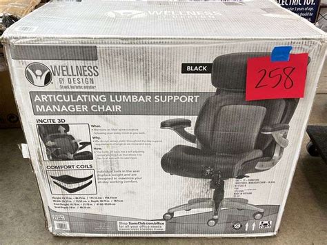 WELLNESS BY DESIGN OFFICE CHAIR IN BOX - Earl's Auction Company