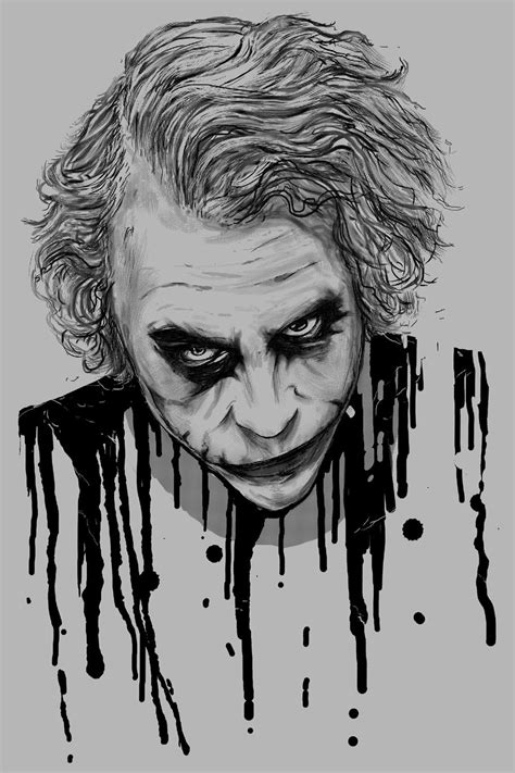 Joker Drawing Black And White Easy - pic-loaf