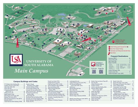 University Of South Alabama Campus Map - Map