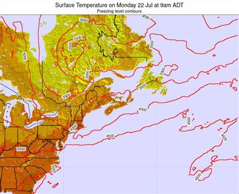 Prince-Edward-Island Surface Temperature on Sunday 29 Aug at 3pm ADT