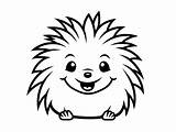 Printable Porcupine Coloring  Page sketch template
