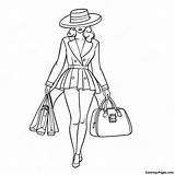 Coquette Fashionista Coloring Page  Pagescom sketch template