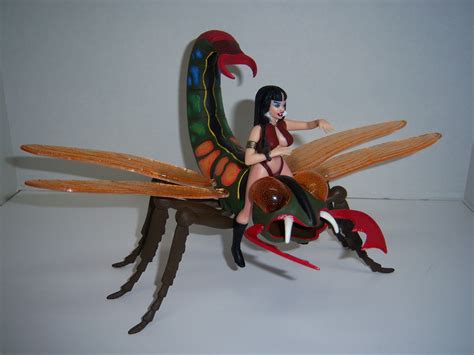 Monster Scenes: Vampirella Rides The Giant Insect | Weird Fantastic Toy Adventures