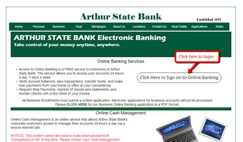 Arthur State Bank Online Banking Login - CC Bank