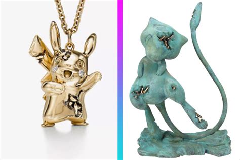 Tiffany & Co et Daniel Arsham sortent un Pikachu or et diamant 18 carats dans une collection de ...