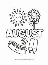 August Coloring Pages Free Printables  Cute For Kids sketch template