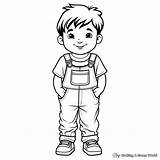 Overalls Coloring Pages  Free & Printable sketch template