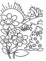 Spring Coloring Page Printable sketch template