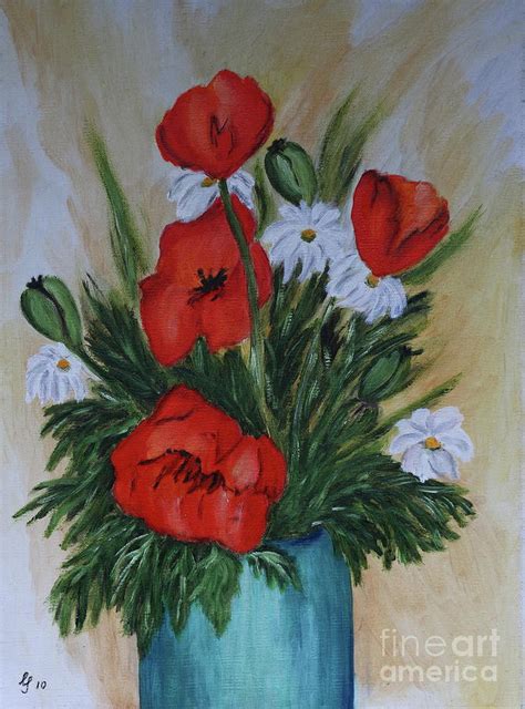 Poppy Bouquet - Oil Painting Painting by Christiane Schulze Art And ...