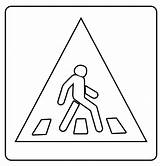 Coloring Road Sign Signs Traffic Crossing Pedestrian Colouring Pages  sketch template