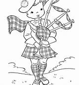Kilt Colouring Scottish Clipart Scotland Coloring Activities St Crafts  sketch template