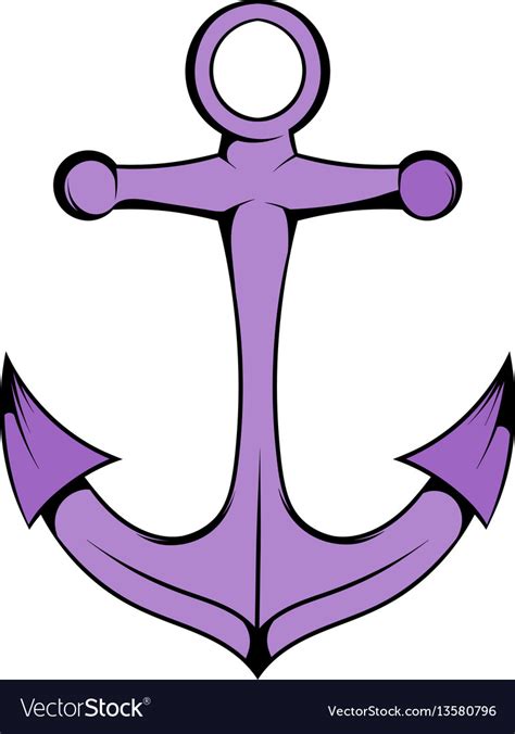 Anchor icon in icon cartoon Royalty Free Vector Image