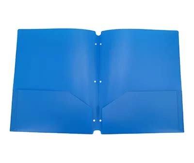 Big Lots Blue 2-Pocket Poly Portfolio Folder With Prongs | Big Lots