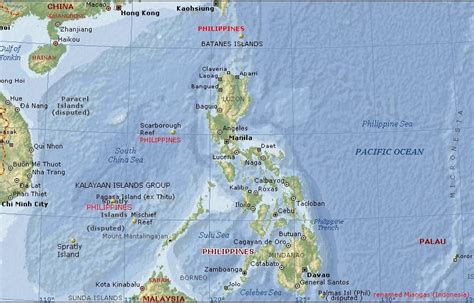 The Map Of The Philippines Indicating The Location Of Kalayaan Island ...