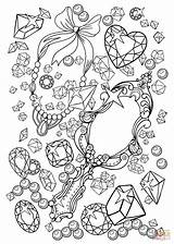 Gemstones And Vanity Mirror coloring Page  Free Printable Coloring Pages sketch template