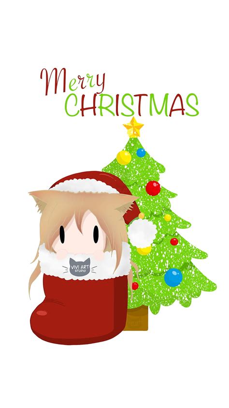 4K free download | Merry Christmas, anime, anime christmas, chibi ...