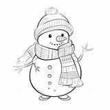 Snowman coloring page – Coloring Corner sketch template